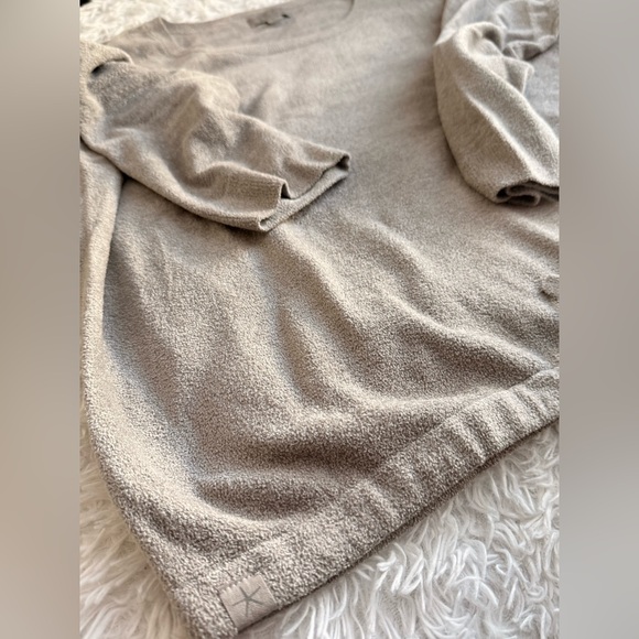 Barefoot Dreams Women's Cozy Chic Lite Slouchy Pullover & Culotte Pant-Dove Gray - Picture 6 of 8